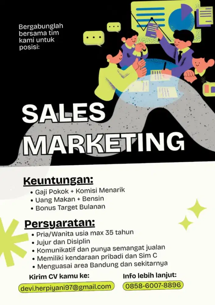 Loker SALES MARKETING Snack Bandung