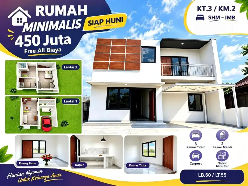 Hunian Baru Siap Huni 2 Lantai dengan Harga Menarik di Sukamaju Baru Tapos Depok