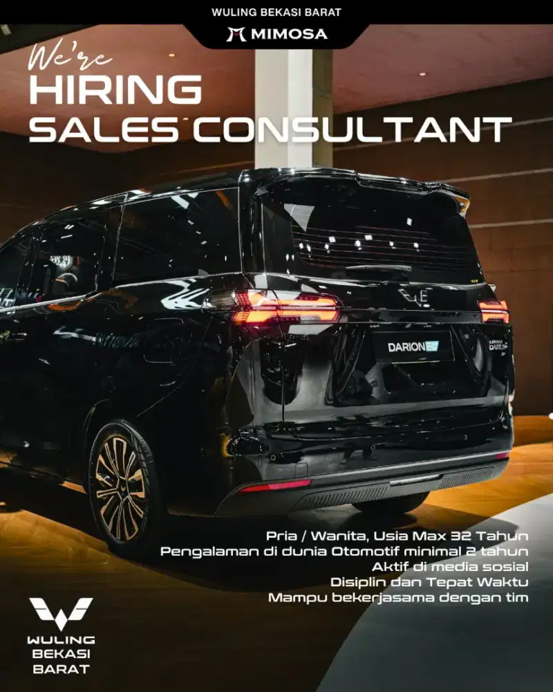 Lowongan Kerja Marketing Wuling