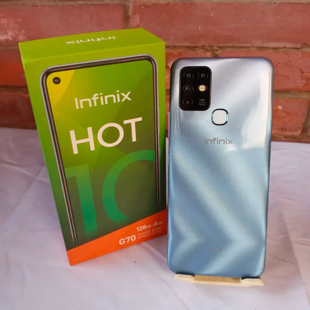 Infinix Hot 10 Ram 6/128GB Fullset Sat Set