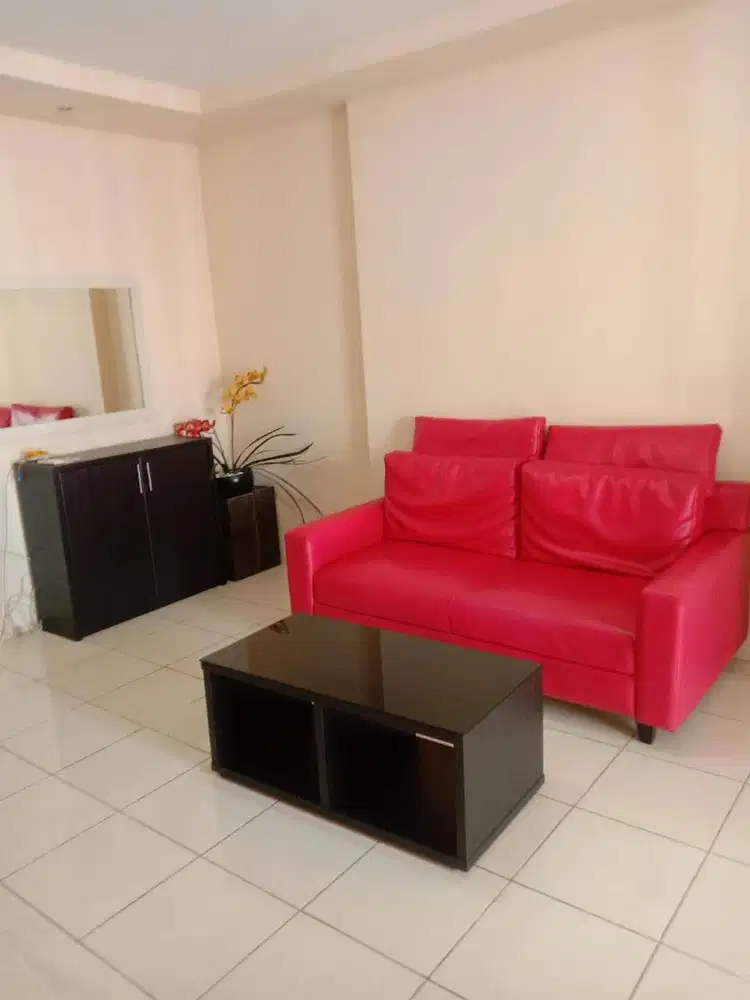 Dijual apartemen medit 2 type 3 kamar furnished shm