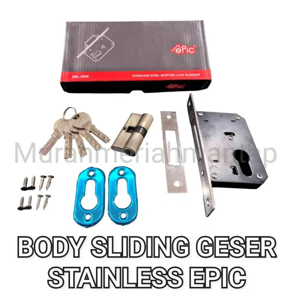 BODY KUNCI PINTU  GESER / KUNCI SLIDING GESER STAINLESS EPIC/BODYKUNCI