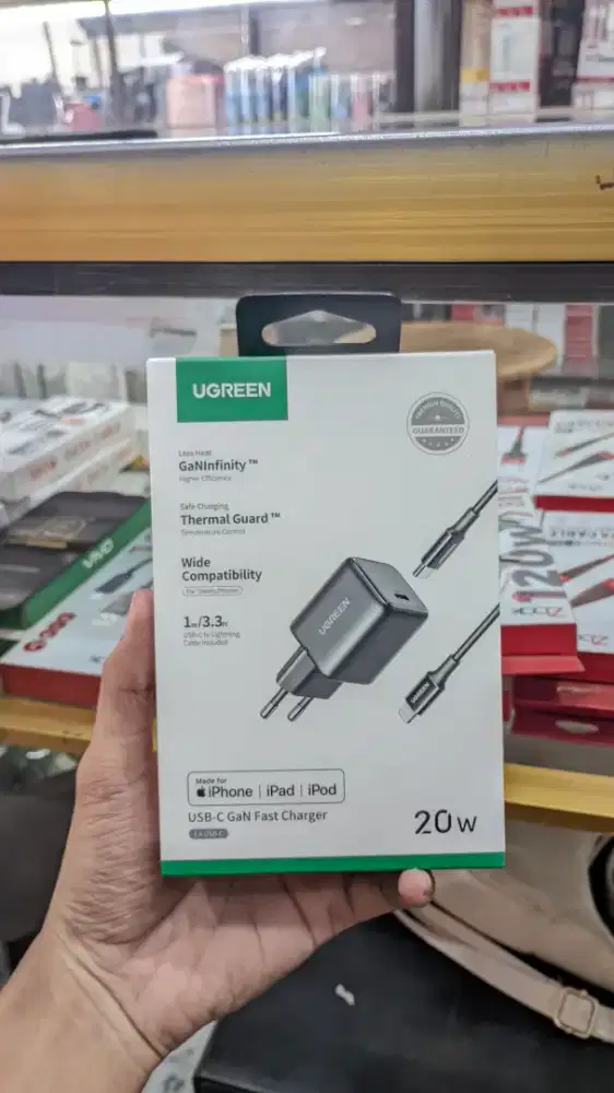 CHARGER IPHONE UGREEN USB-C TO LIGHTNING FASTCHARGING 20WATT