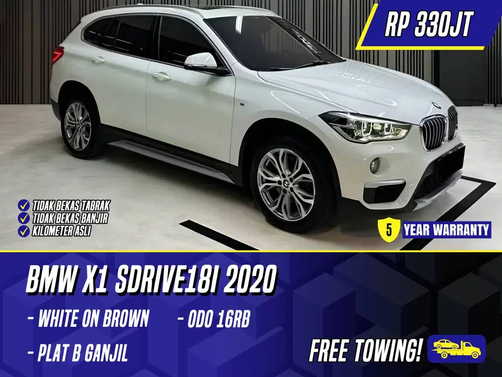 BMW X1 sDrive18i 2020 NIK 2019 White on Brown Putih sDrive
