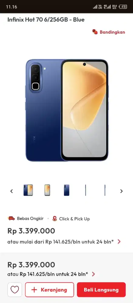 INFINIX HOT 70 6/256 BLUE