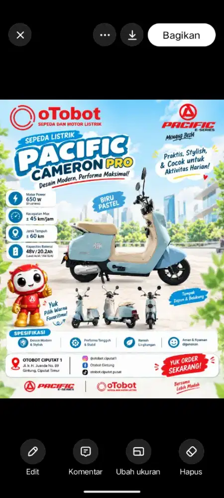 SEPEDA LISTRIK PACIFIC CAMERON PRO