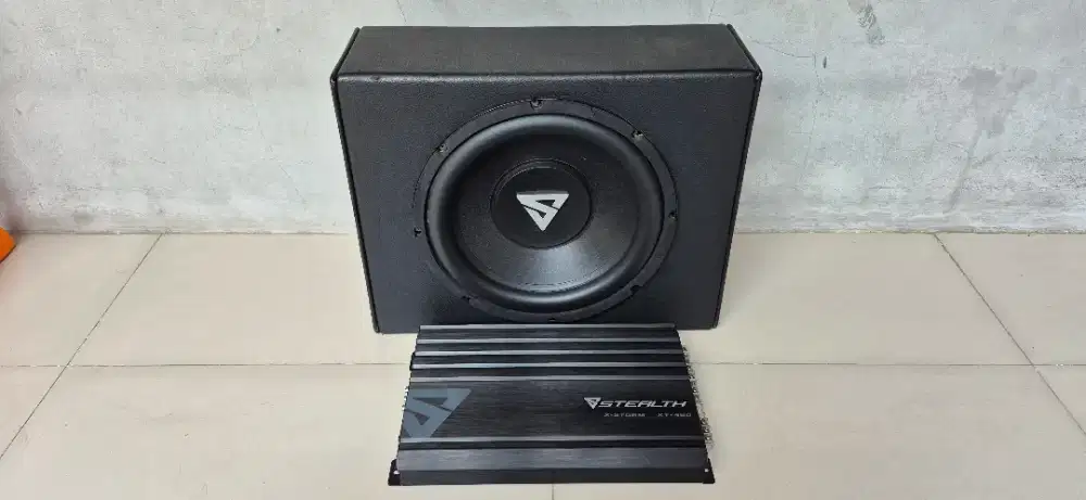 Paket Audio power 4 chenel Stealth + Subwoper 12 inch Stealth
