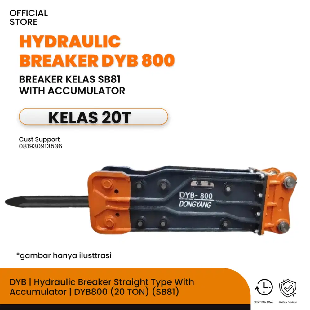 Breaker Dongyang 800 - Braker Kelas 20T Alat Pemecah Ready Stok