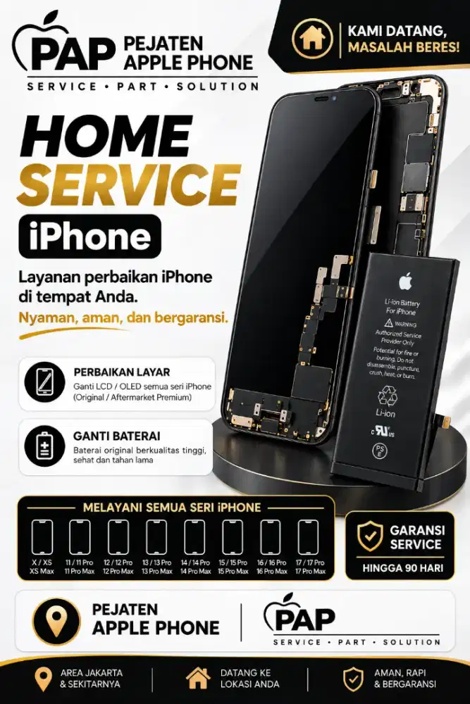 Jasa Service iPhone Home Service Panggilan Ganti LCD dan Baterai