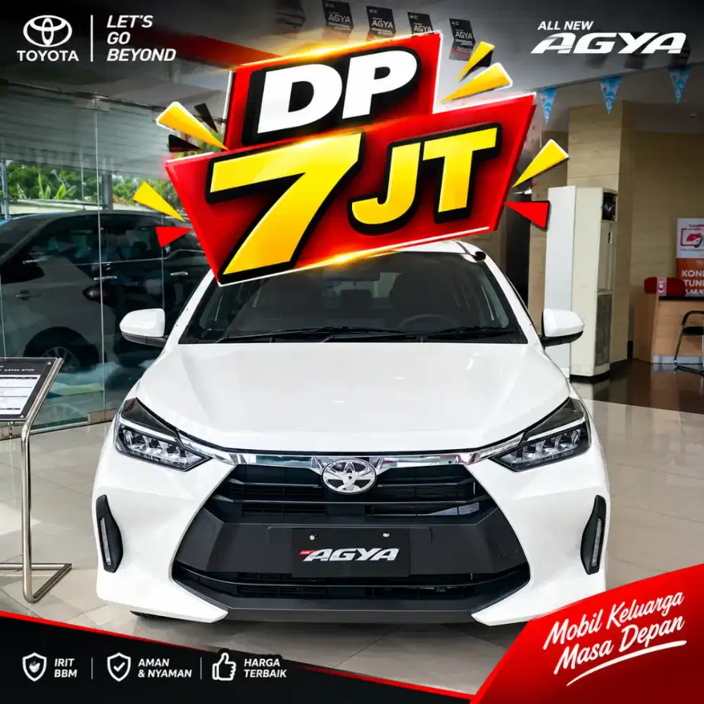 DP 7JT TOYOTA AGYA G CVT MATIC 2026 MANUAL MT PROMO KREDIT PUTIH GREY