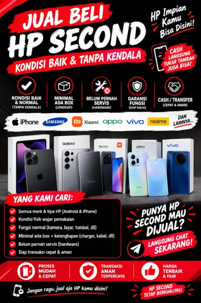 JUAL BELI HP SECOND