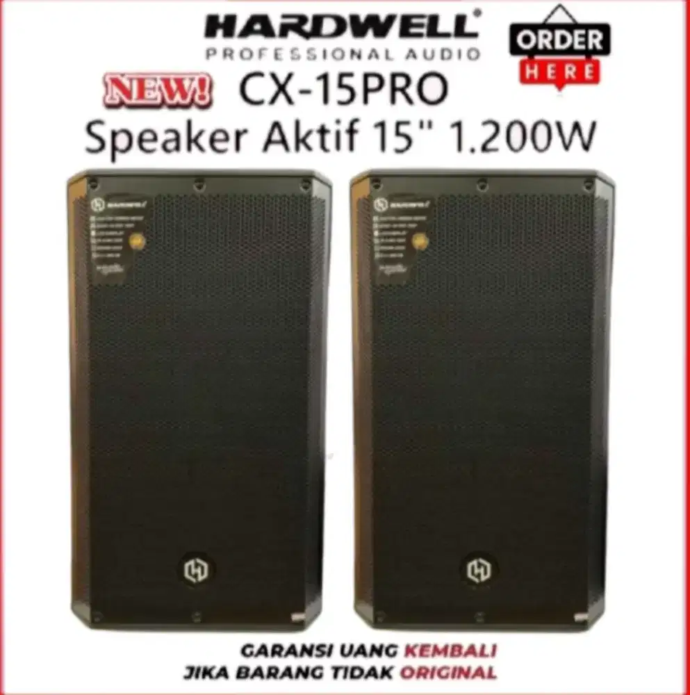Speaker aktif 15 inch outdoor hardwell cx 15pro bluetooth 1200 watt