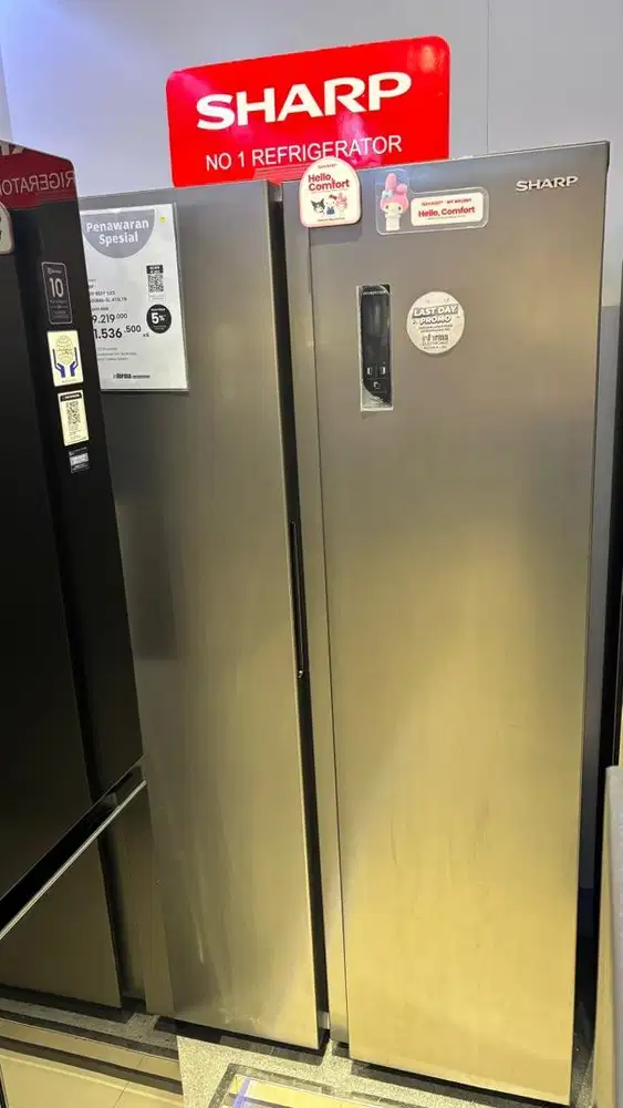 kulkas sharp is50 side by side