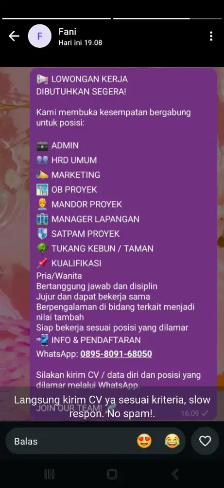 Lowongan kerja admin