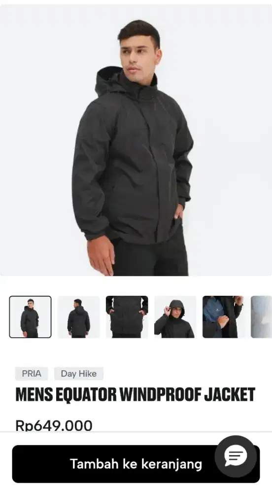 Jacket Eiger ms equator windproof original