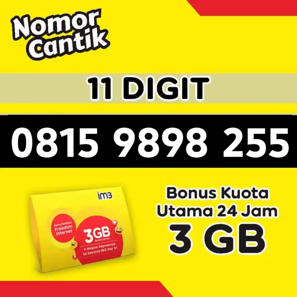 Nomor cantik Indosat Ooredoo 11 digigit