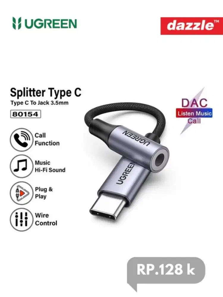 Splitter type C to Jack 3, 5 UGREEN