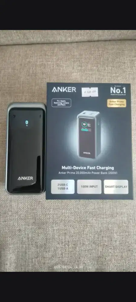 Jual power Bank Anker 20.000 mAh fast charging