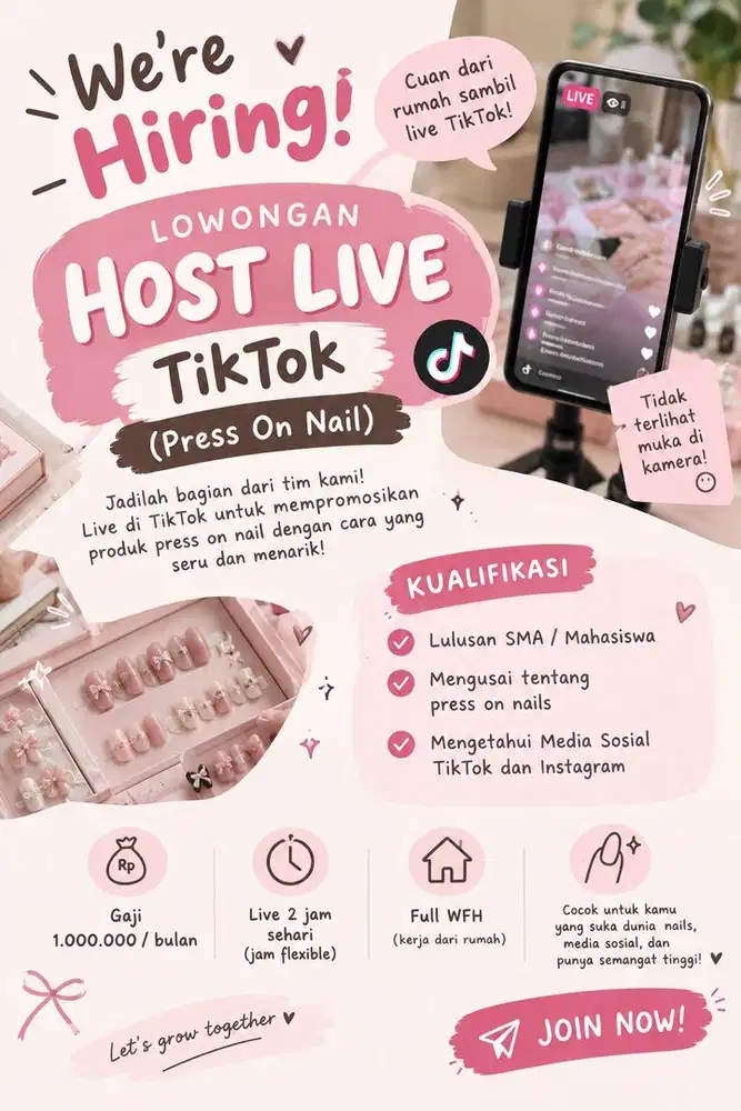 Part time Host live Tiktok