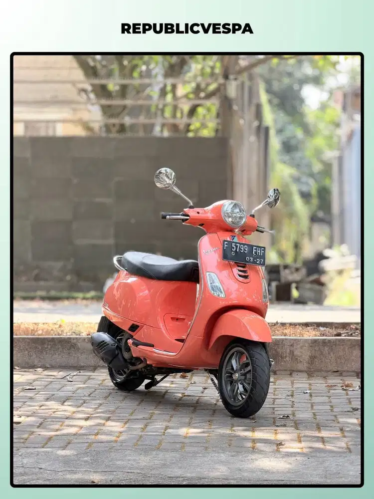 TERMURAH PIAGGIO VESPA LX125 IGET LED TAHUN 2022 WARNA ORANGE CORALLO
