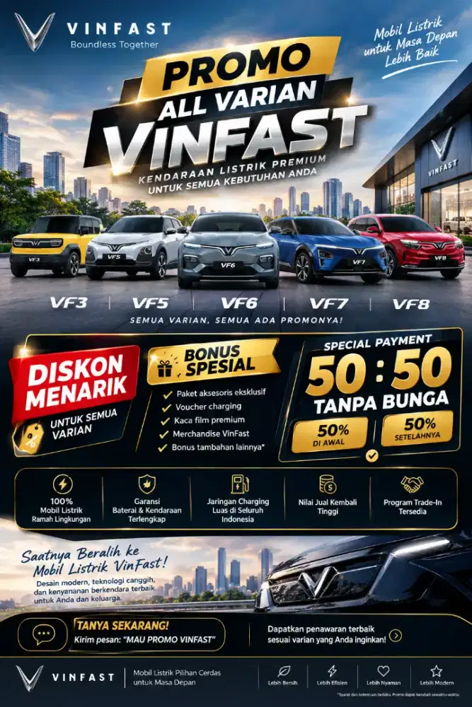 Vinfast vf3 promo Bulan september