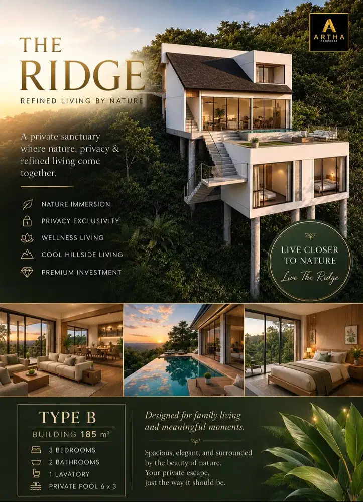Dijual Villa di Dago Village ada Private Pool Cocok untuk Investasi