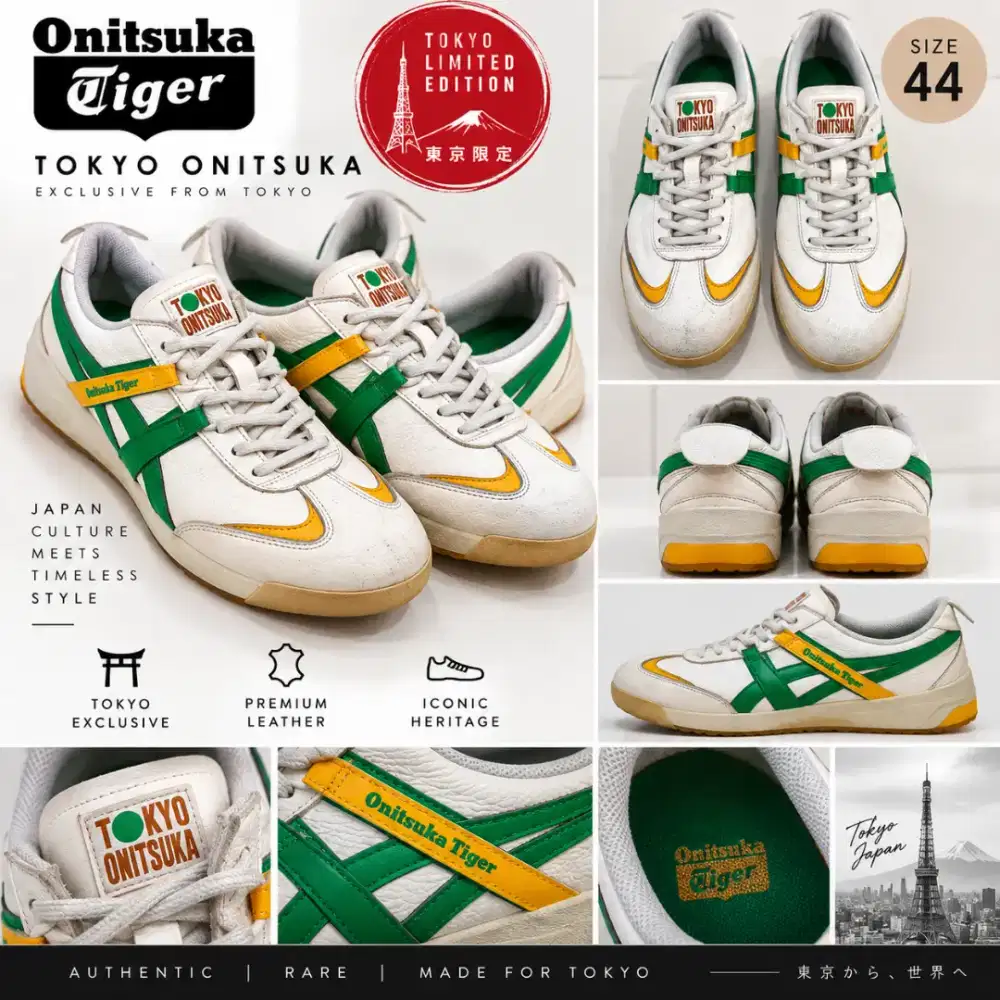 Sepatu Onitsuka Tiger Tokyo Limited Tokyo Exclusive Original Size 44
