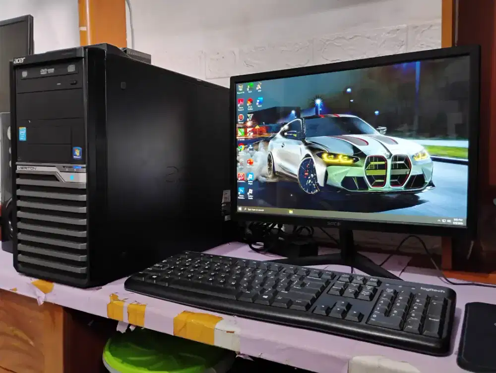 Pc gaming roblox / intel gen4 + ram 8gb + monitor 19inch / acer