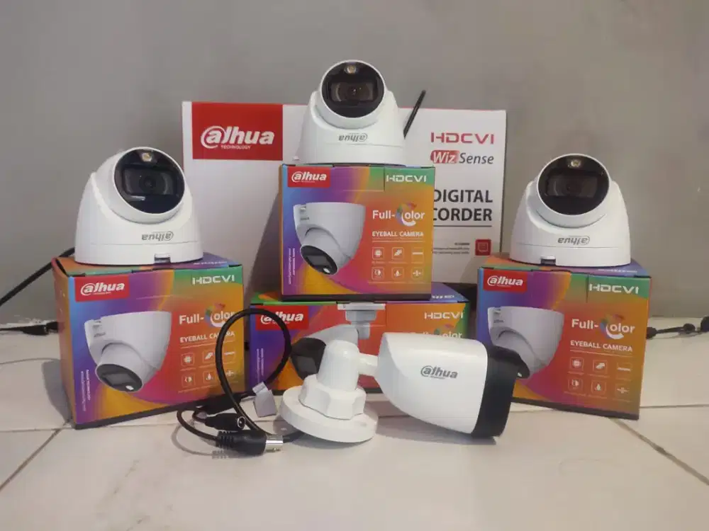 Paket Cctv Dahua 2mp indoor dan outdoor sudah audio harga terjangkau