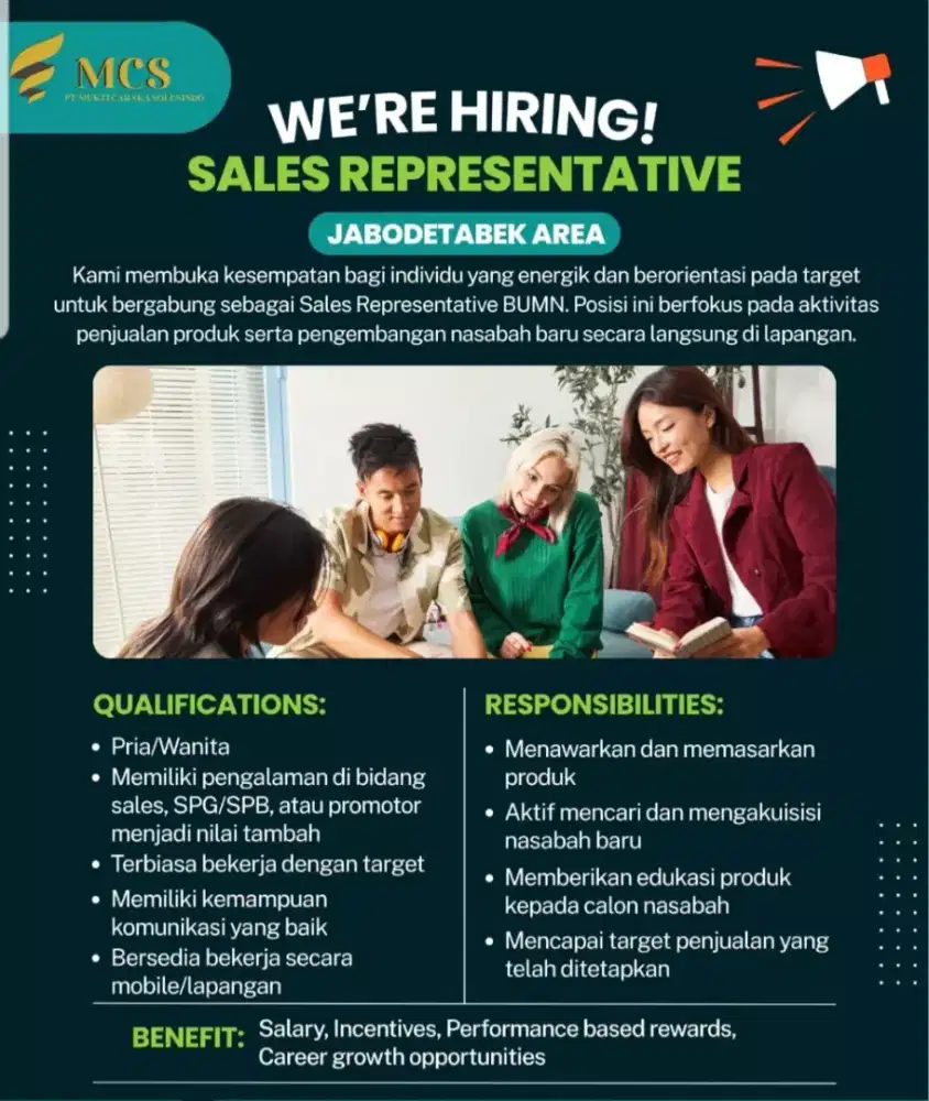 Lowongan Kerja Sales Promotor Perbankan