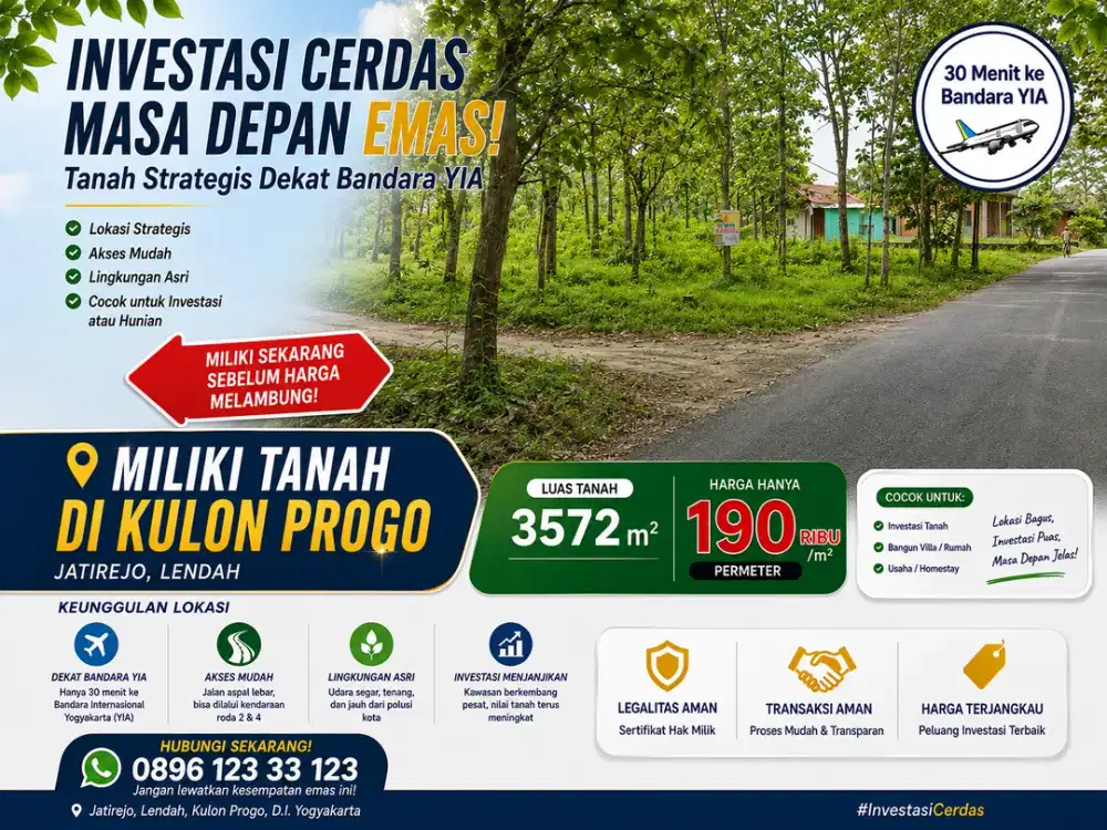 tanah startegis di lendah kulon progo
