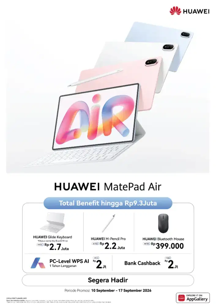 DP Pre-order Huawei Matepad Air 2026