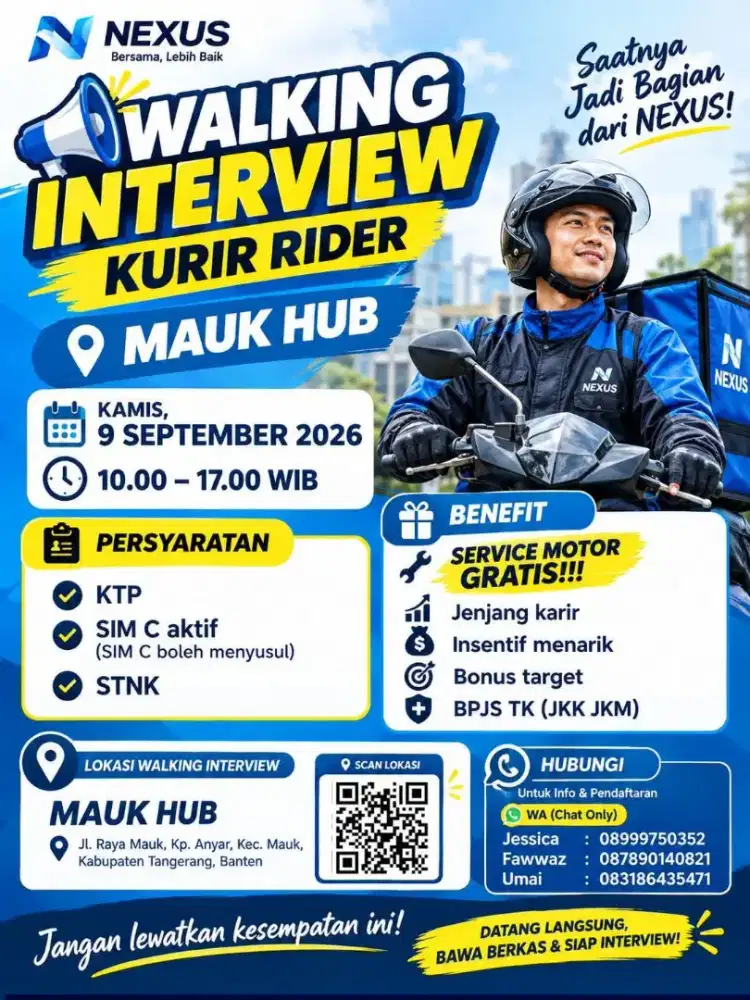 DIBUTUHKAN RIDER KURIR SPX DAERAH MAUK DAN SEKITARNYA!!!
