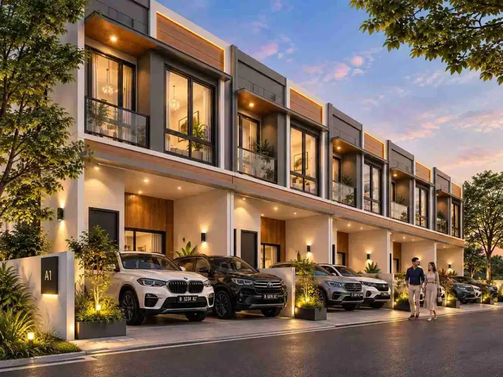 Rumah modern 2 lantai di Rawasari barat Cempaka putih jakarta pusat sebrang Arcici