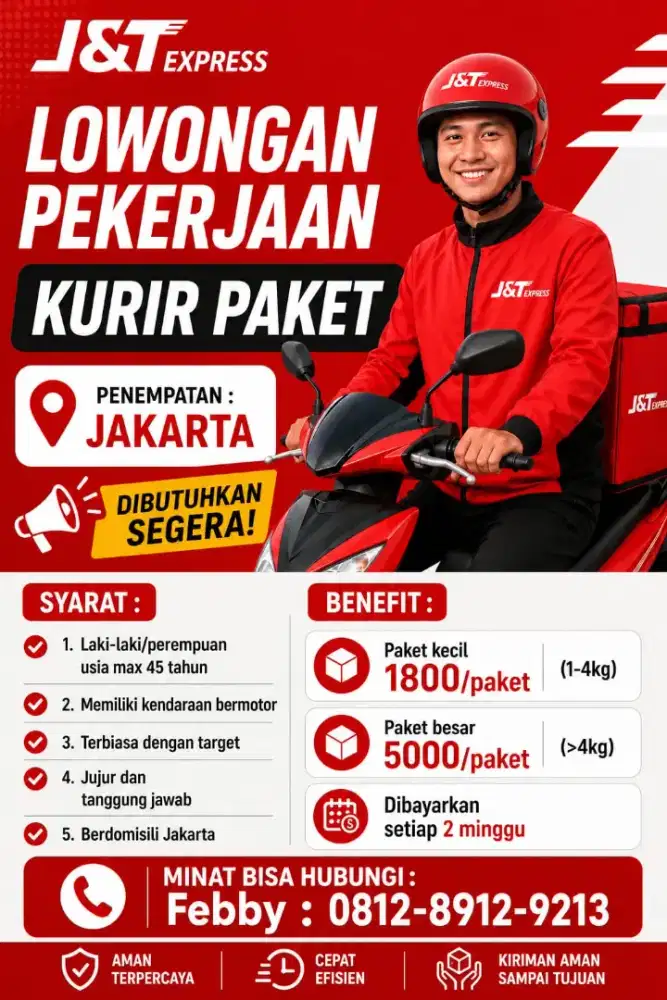 URGENT Kurir Motor J&T