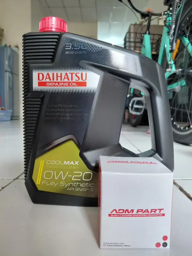 Oli Daihatsu Genuine Oil 0W-20 Fully Synthetic + Filter Oli