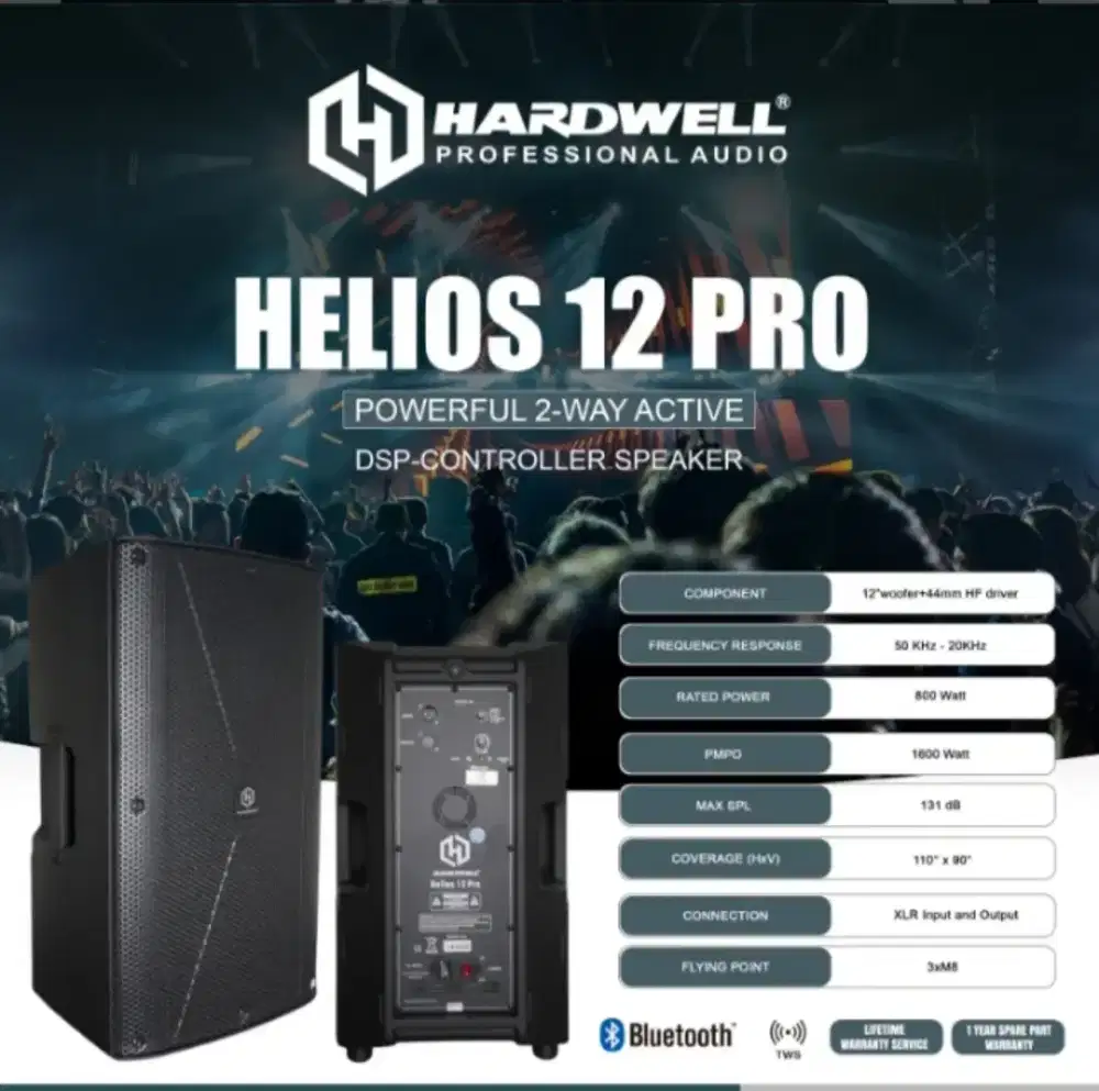 Speaker aktif 12 inch outdoor hardwell Helios 12pro 800 watt