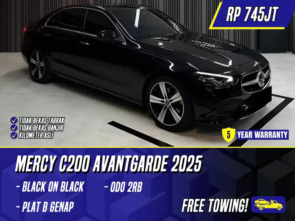 Mercedes Benz C200 Avantgarde 2025 NIK 2024 Black Hitam Mercy AVG