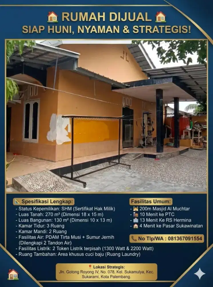 Dijual cepat, rumah dan tanah luas, NEGO sampai jadi