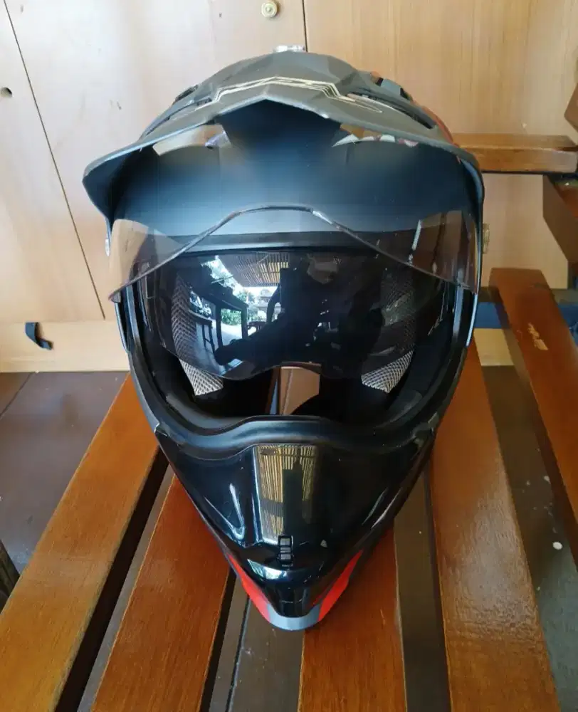 Jual murah helm mds warna merah hitam