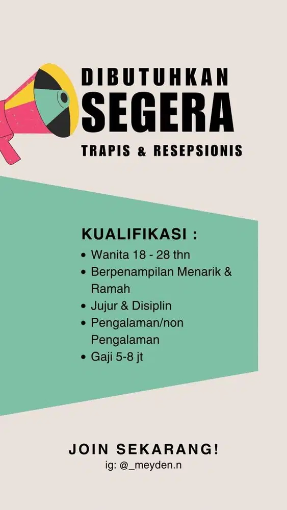 Lowongan Pekerjaan Trapis