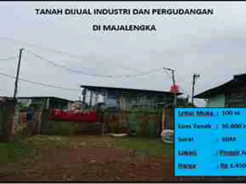 tanah industri dan pergudangan Majalengka