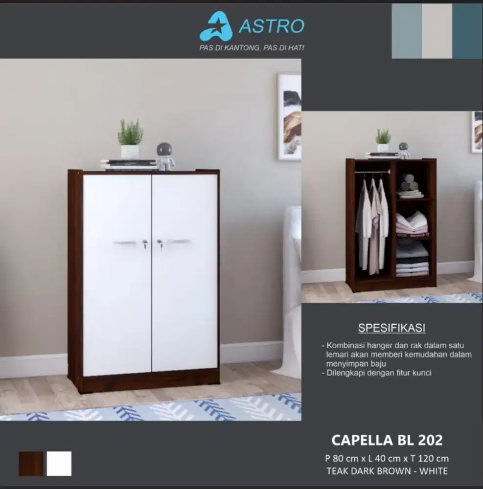 Almari minimalis astrobox
