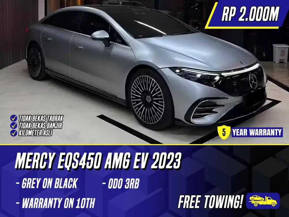 Mercedes Benz EQS450 4 Matic+ AMG EV 2023 Grey Abu abu Mercy EQS 450