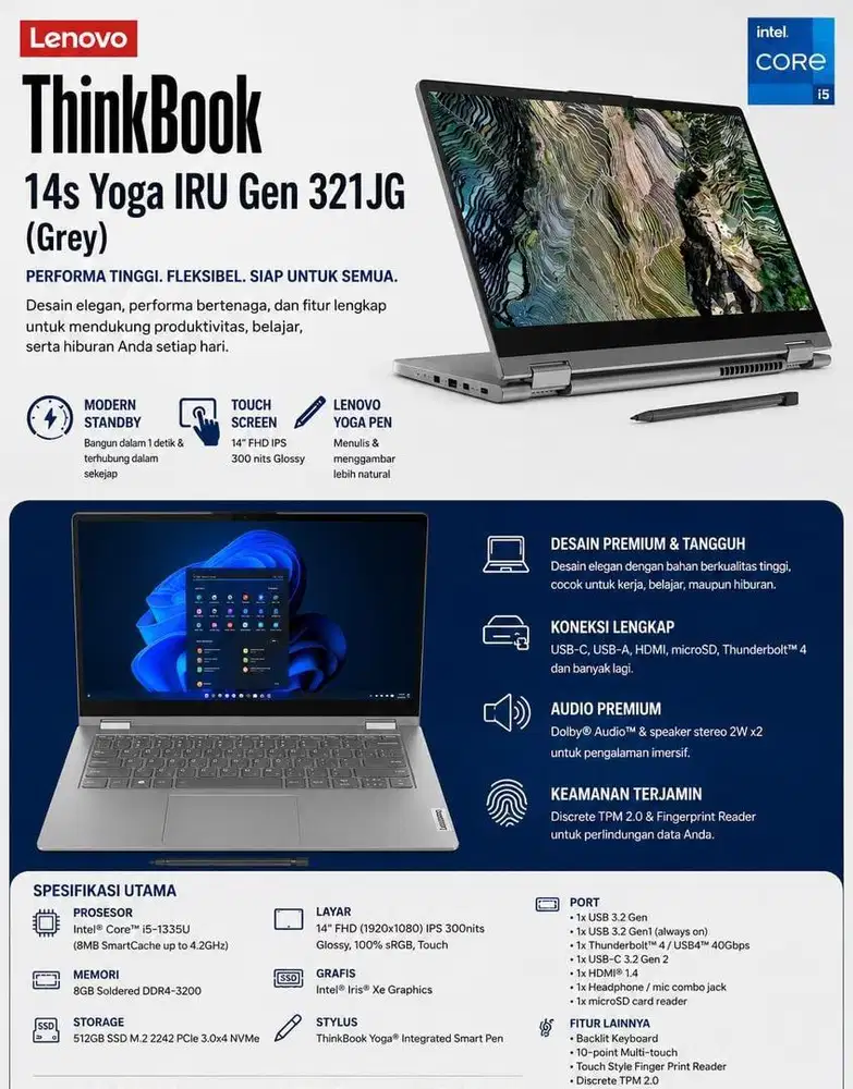 Lenovo 2in1 Thinkbook 14s New
