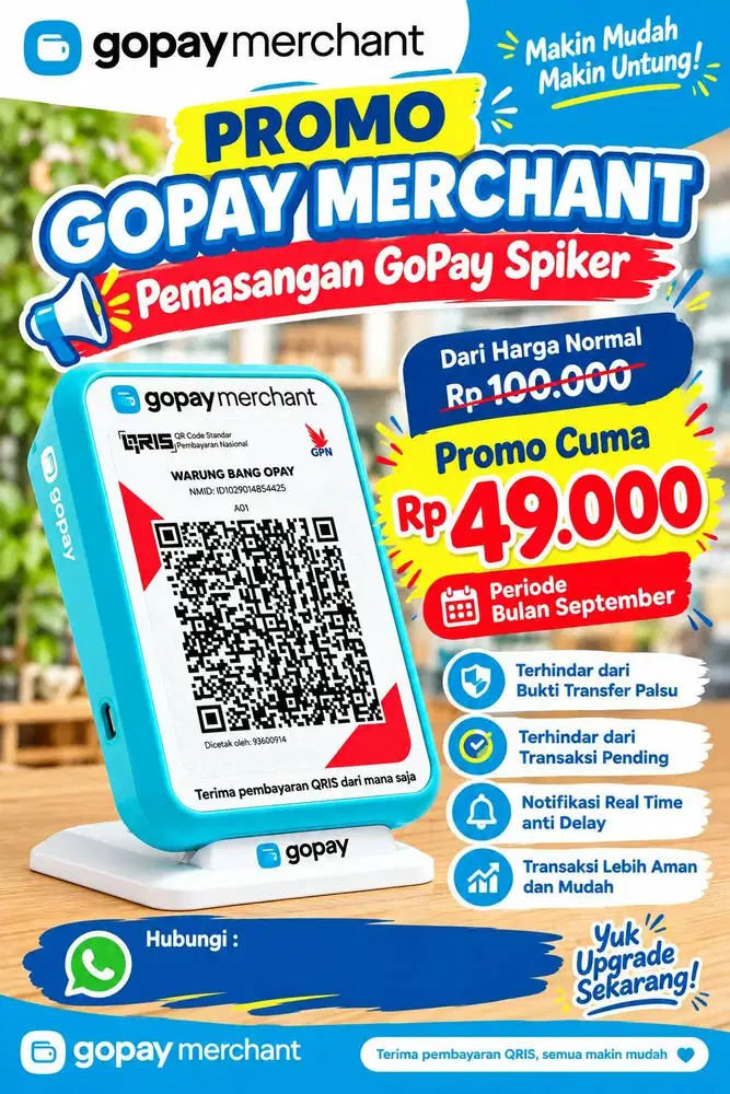 GoPay Spiker Baru - Speaker Notifikasi QRIS Otomatis Saat Transaks