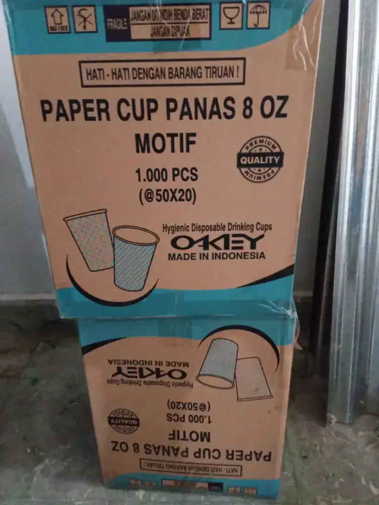 Paper Cup 8oz Motif Oakey Dus