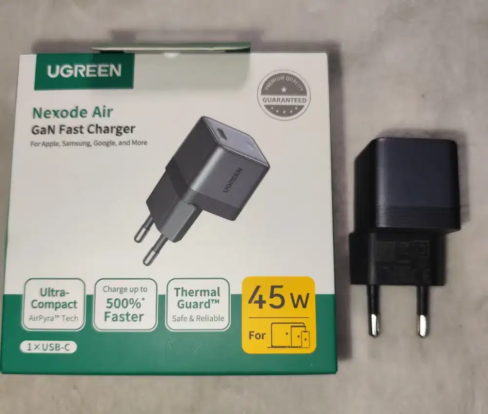 Charger Ugreen 45w Nexode GAN Fast Charge Support PD Laptop Macbook