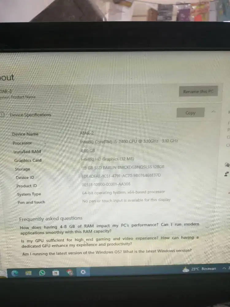 Komputer bagus,ORI bagus buat kantor