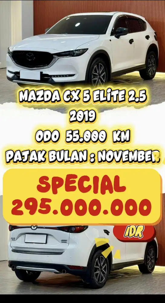 [ 5 YEAR WARRANTY ] MAZDA CX-5 2.5 ELITE AT 2019 SIAP LANGSUNG PAKAI